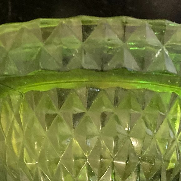 Green Glass Candy Dish - Picture 4 of 5